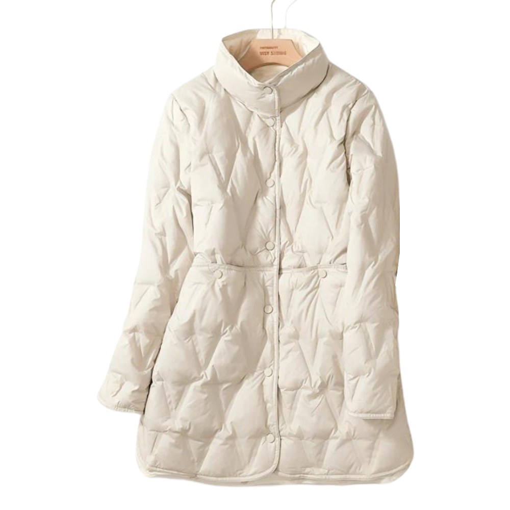 Street-wave Puffer Jacket Reversible Stand Collar With Relaxed Fit For Women Urban Wardrobe Essential