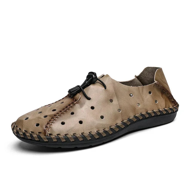 Street Wave Men's Luxury Leather Loafers Premium Breathable Comfort For Formal And Everyday Wear