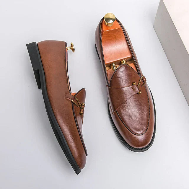 Streetwave Mens Leather Loafers Retro Vintage SlipOn AllDay Comfort With NonSlip Sole For Modern Men