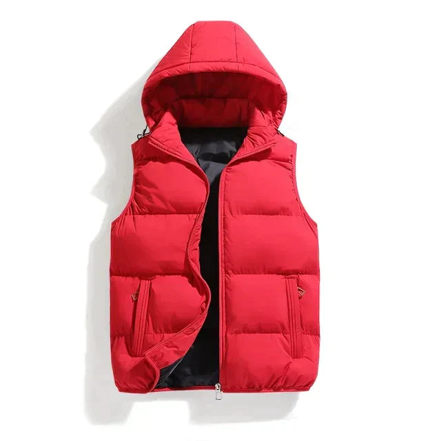 Street-Wave Puffer Vest With Removable Hood For Unisex Urban Everyday Warmth And Comfort