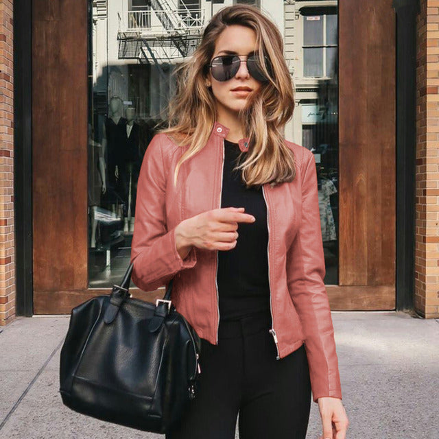 Street-Wave Leather Jacket For Style Conscious Women Genuine Leather Durable Comfort Modern Chic Fit