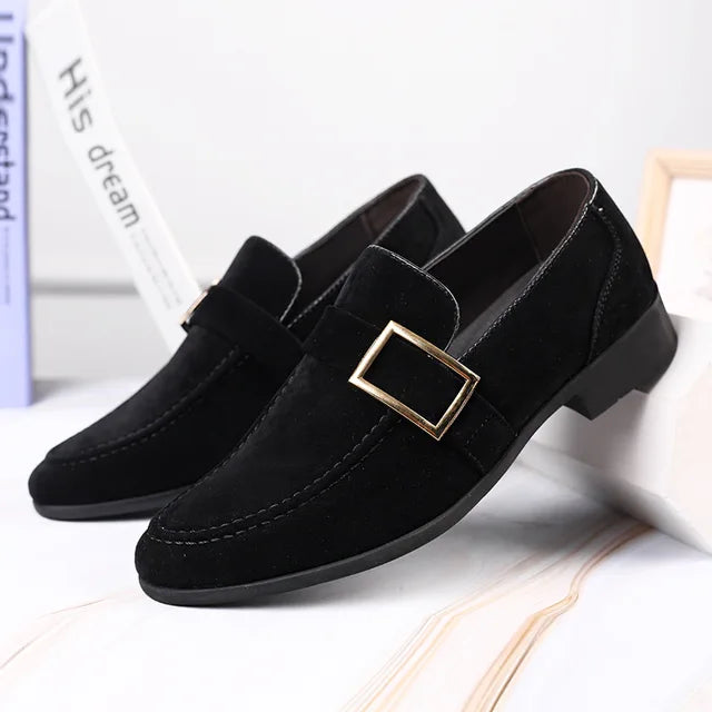 LuxusMann Leather Loafers for Men Premium Leather and Suede Comfort for Work and Special Occasions