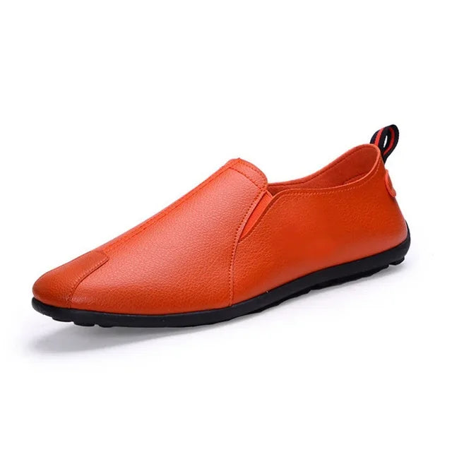 Men Leather Slippers UrbanEase Lightweight Slip On With Breathable Comfort For Modern Men