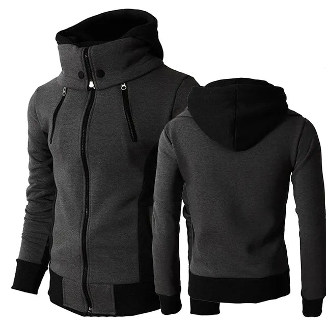 Street-Wave Men's Zip Pullover Cozy Warmth With Modern Design For Autumn And Winter