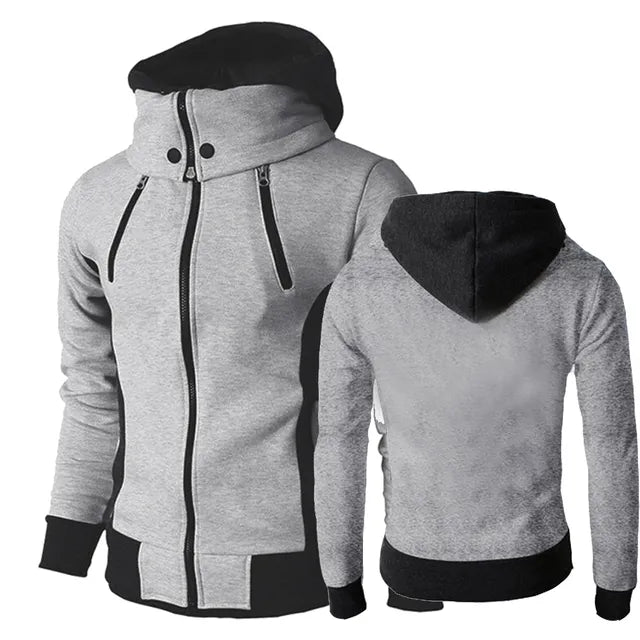 Street-Wave Men's Zip Pullover Cozy Warmth With Modern Design For Autumn And Winter