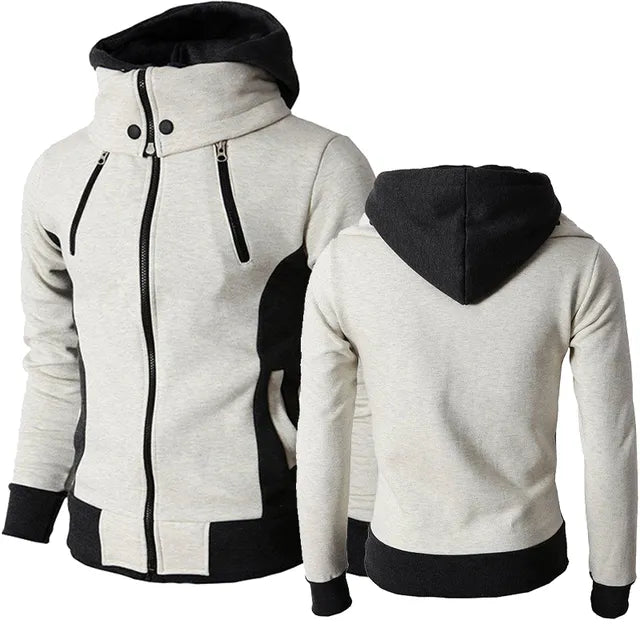 Street-Wave Men's Zip Pullover Cozy Warmth With Modern Design For Autumn And Winter