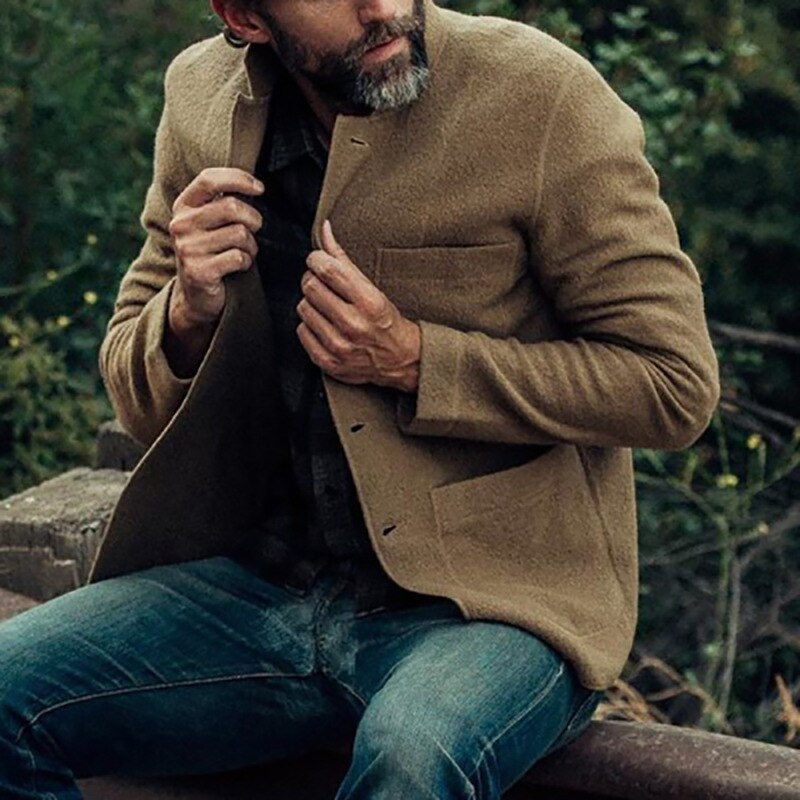 Street-wave Mens Wool Cardigan With Button Closure Soft Luxury Knit For Everyday Style