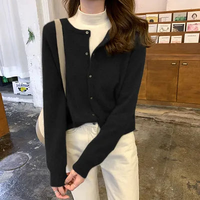 Street-Wave Cozy Front-Opening Cardigan For Women Soft Knit Effortless Style Everyday