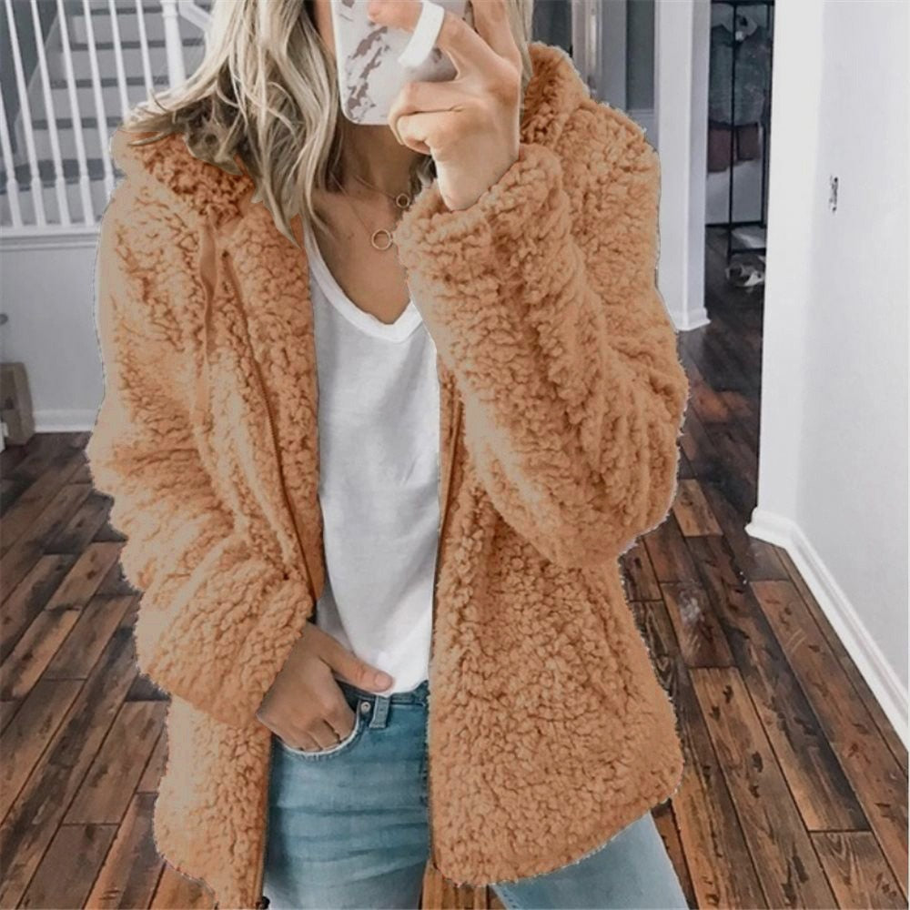 Street Wave Teddy Hoodie Women Ultra Soft Plush Warm Cozy Comfort Perfect Loungewear