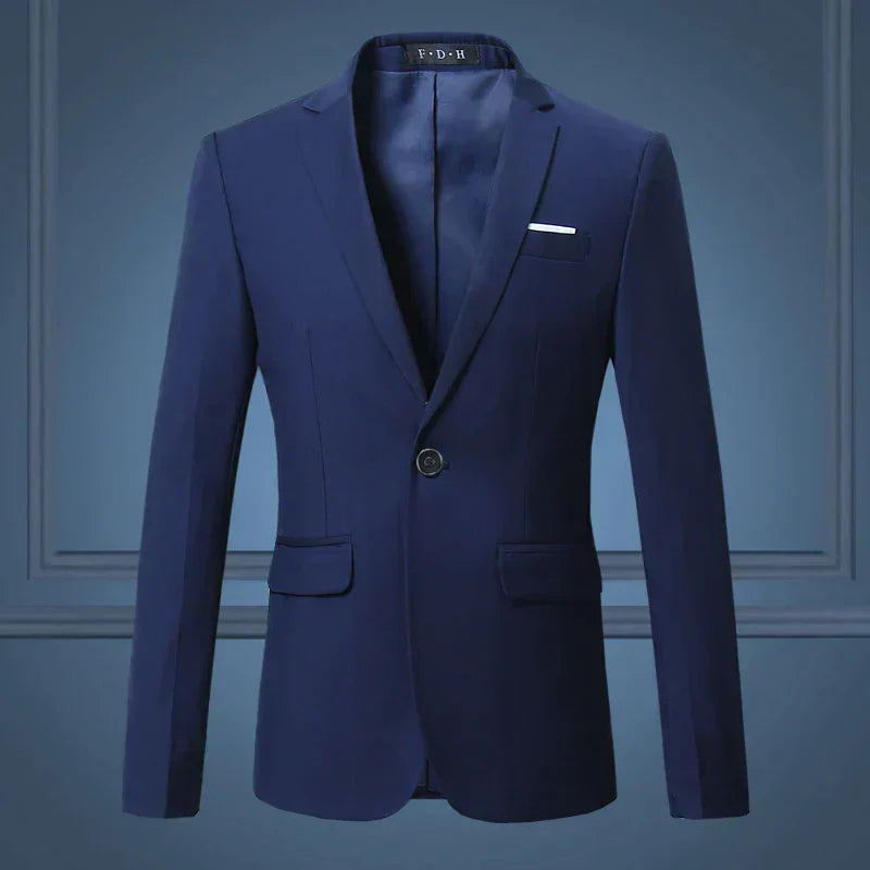 Street-Wave Andrew Mens Premium Slim Fit One Button Blazer For Business