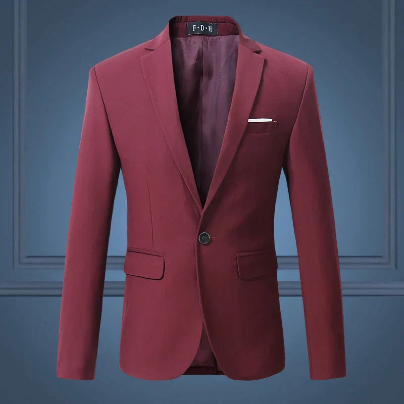 Street-Wave Andrew Mens Premium Slim Fit One Button Blazer For Business