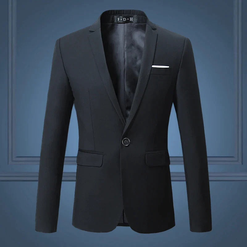 Street-Wave Andrew Mens Premium Slim Fit One Button Blazer For Business