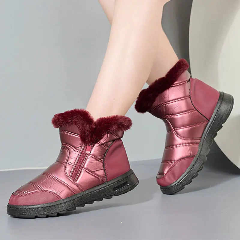 Street Wave Fleece Winter Boots For Women Warmth And Style