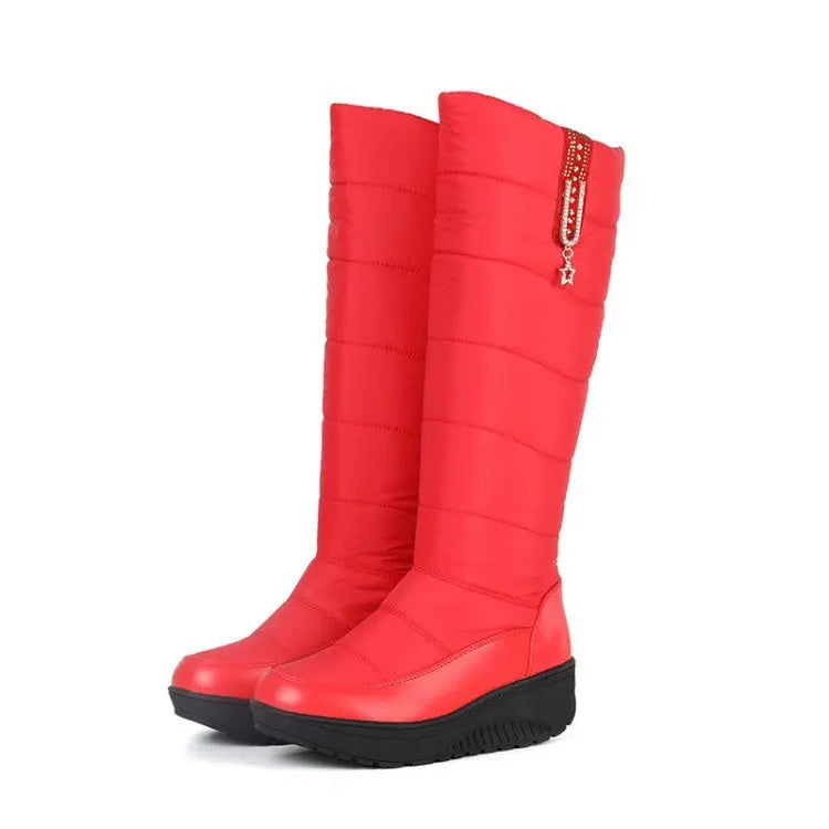 Street Wave High Top Womens Winter Boots With Plush Lining