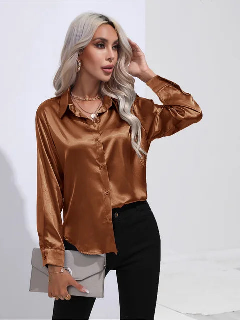 Camila Satin Blouse Street-Wave For Women Effortless Flow
