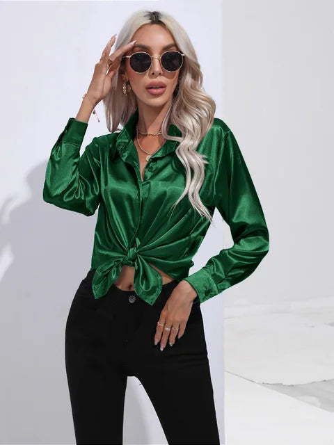 Camila Satin Blouse Street-Wave For Women Effortless Flow