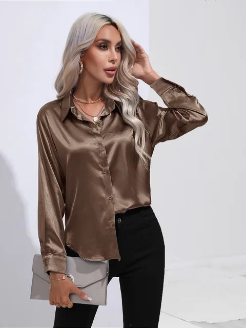 Camila Satin Blouse Street-Wave For Women Effortless Flow