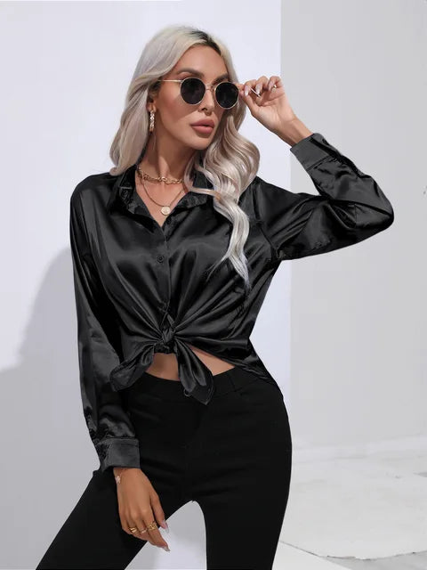 Camila Satin Blouse Street-Wave For Women Effortless Flow