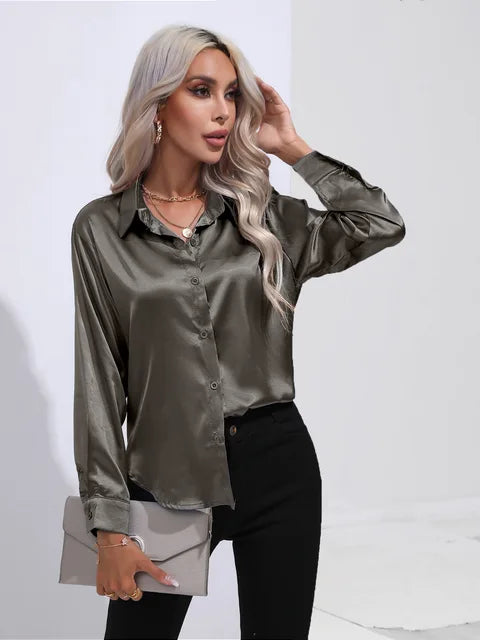 Camila Satin Blouse Street-Wave For Women Effortless Flow