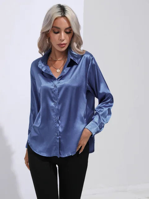Camila Satin Blouse Street-Wave For Women Effortless Flow
