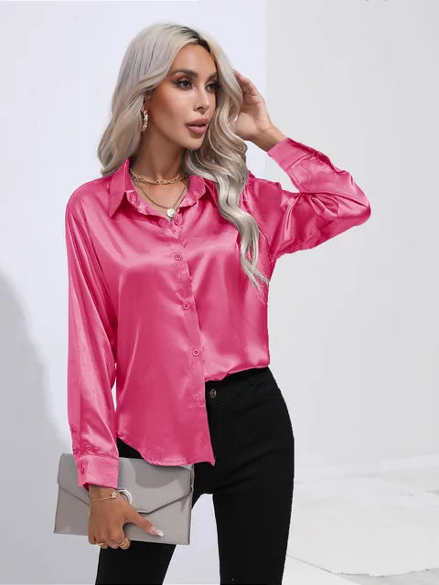 Camila Satin Blouse Street-Wave For Women Effortless Flow