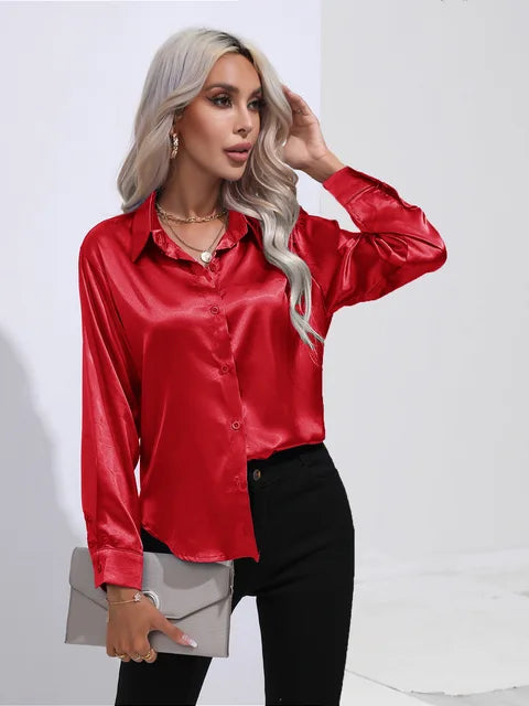 Camila Satin Blouse Street-Wave For Women Effortless Flow