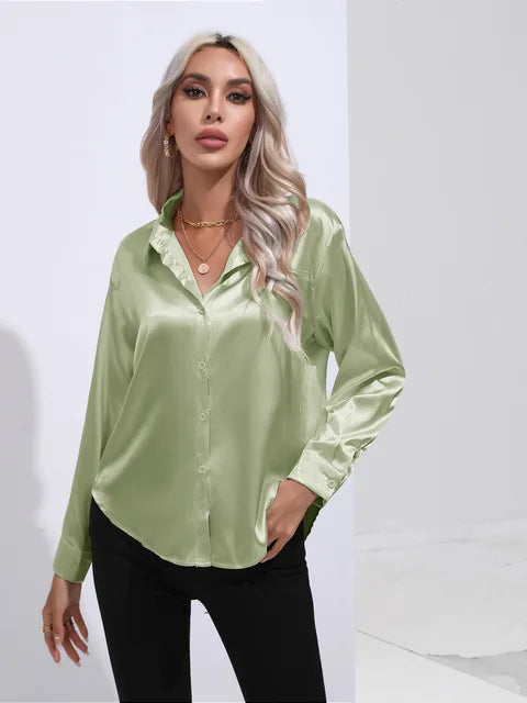 Camila Satin Blouse Street-Wave For Women Effortless Flow