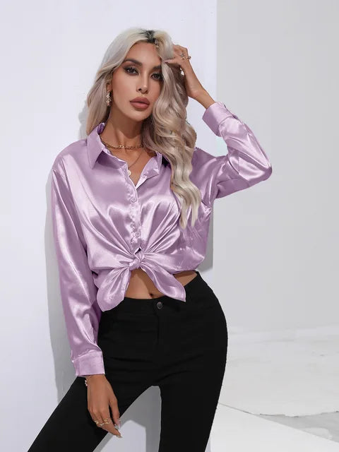 Camila Satin Blouse Street-Wave For Women Effortless Flow