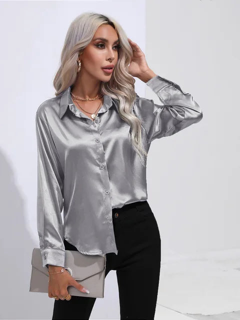 Camila Satin Blouse Street-Wave For Women Effortless Flow