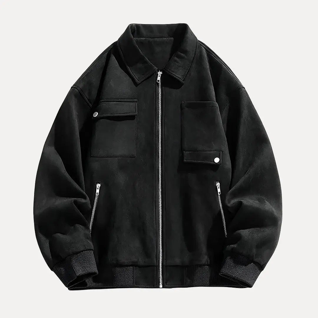 Waylynn Hugo Oversized Suede Jacket Unisex Lightweight Comfort