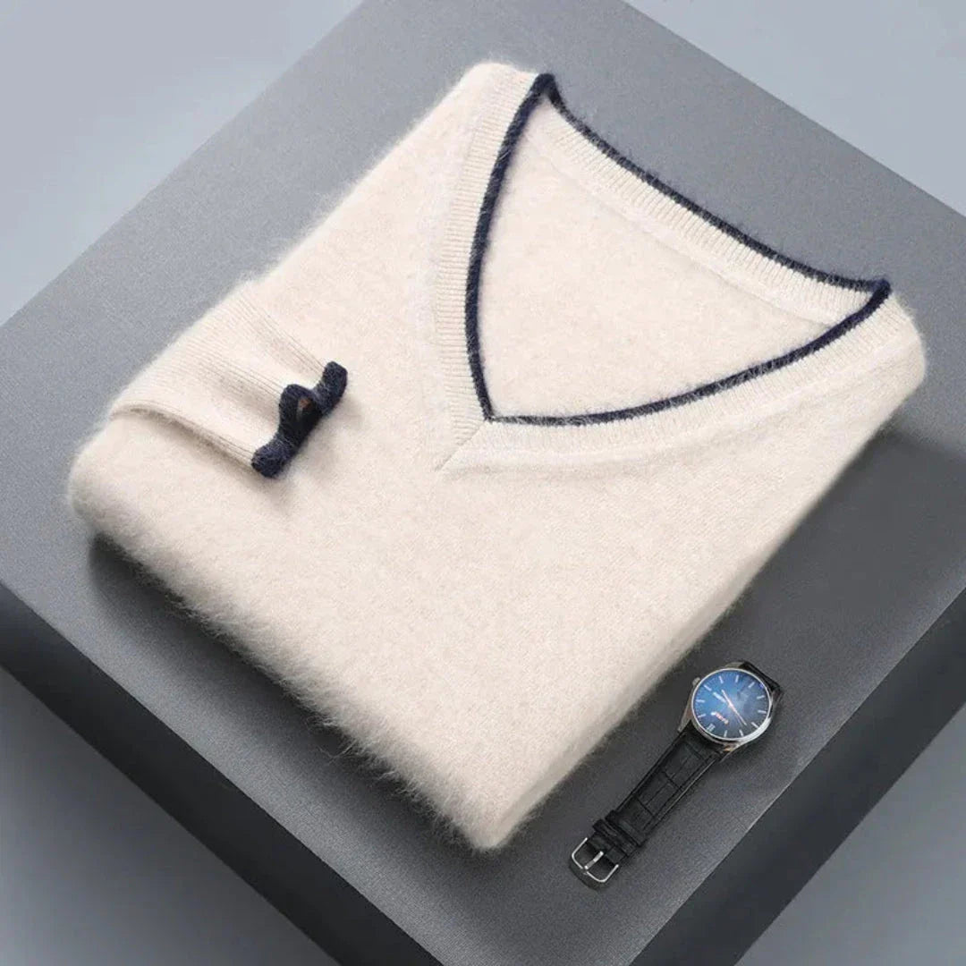Hugo Mink Cashmere V-Neck Sweater