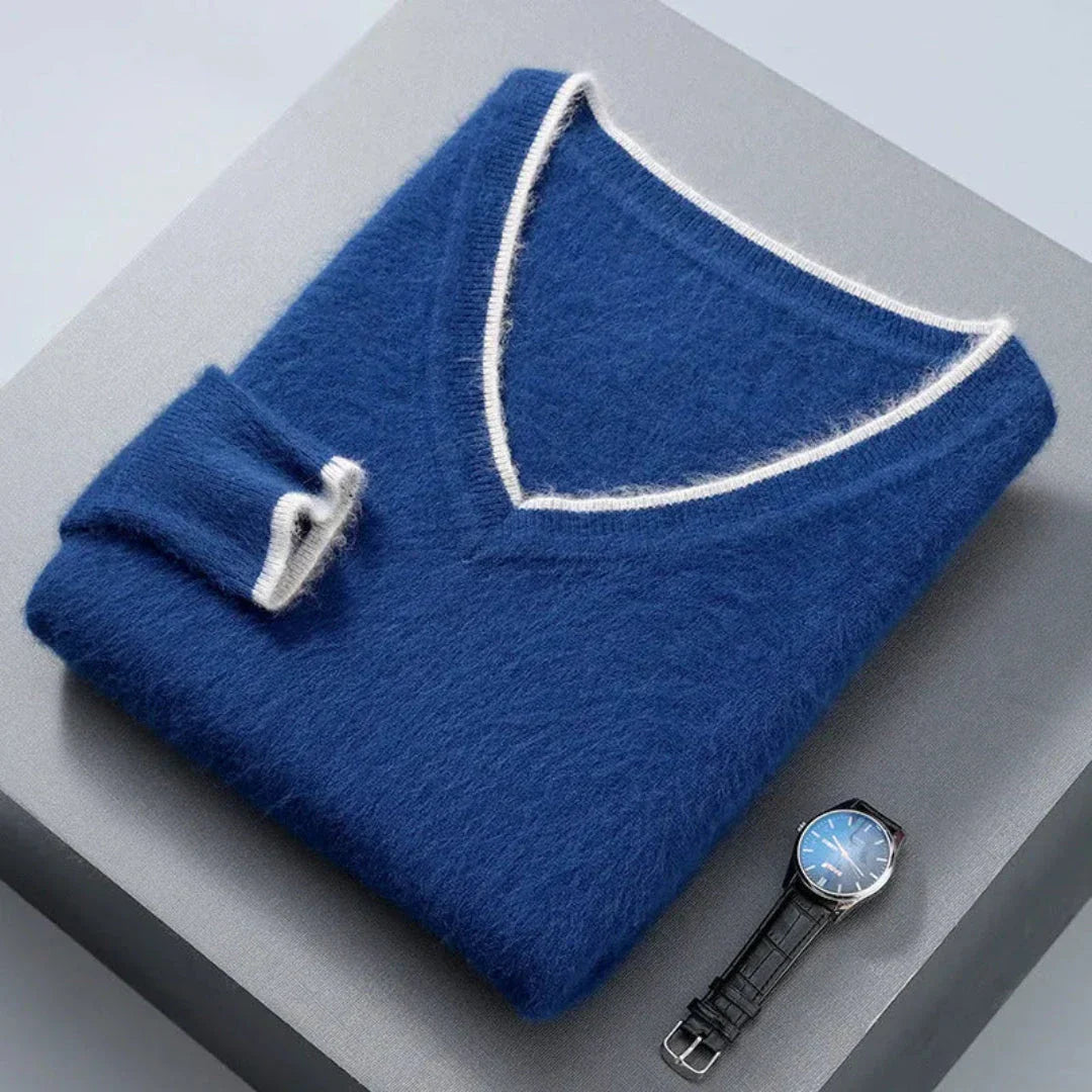 Hugo Mink Cashmere V-Neck Sweater