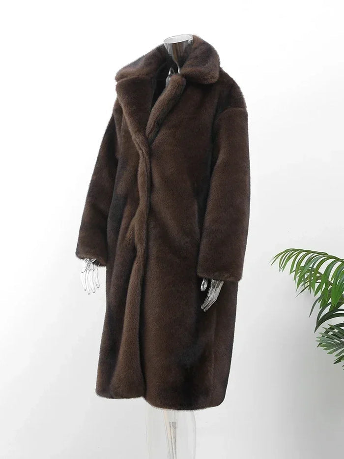 Streetwave Emilia Faux Fur Coat For Women Luxurious Longline Warmth And Elegant Comfort