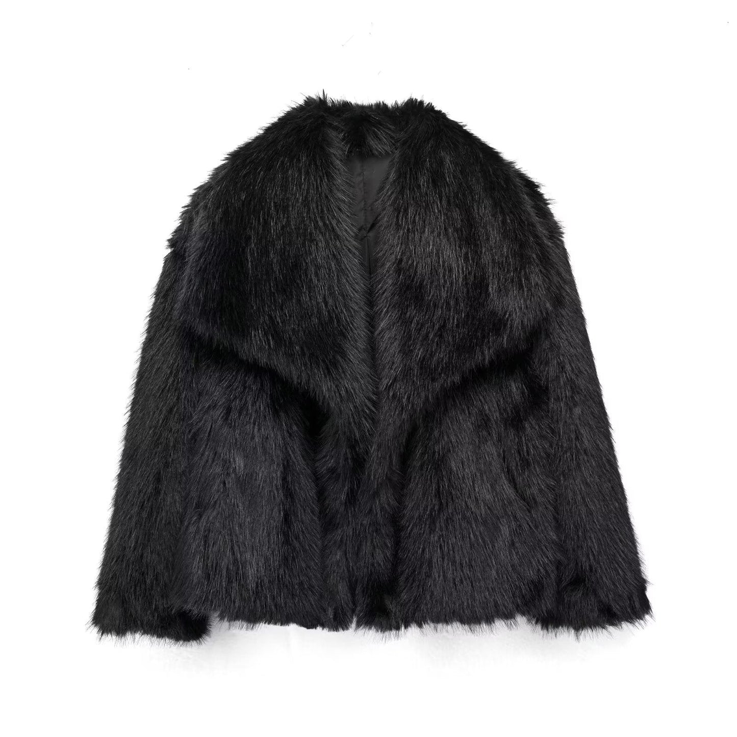 Street Wave Womens Faux Fur Coat Luxury Warmth Cozy Comfort Winter Essential Premium