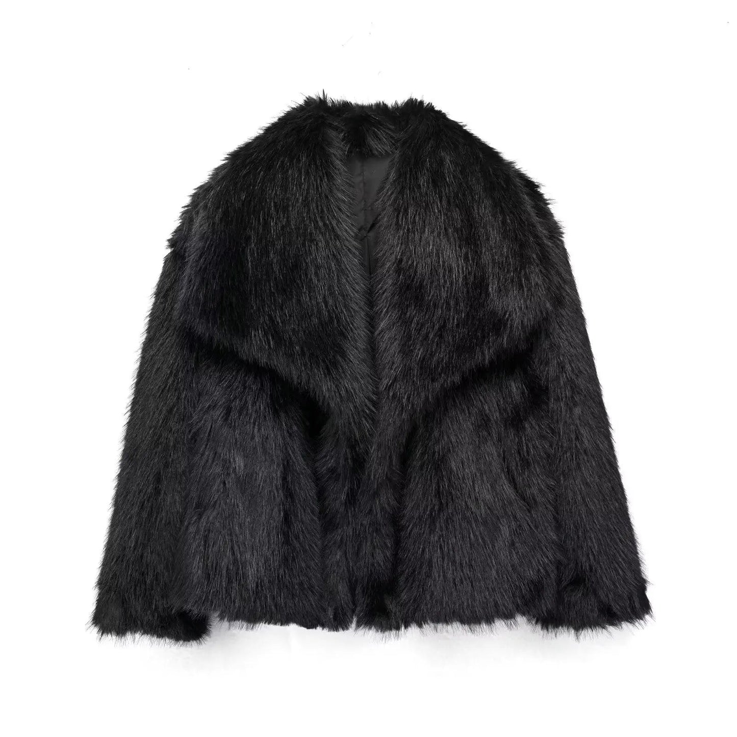 Street-wave Luxurious Faux Fur Coat For Women - Soft, Voluminous Warmth With Timeless Glamour
