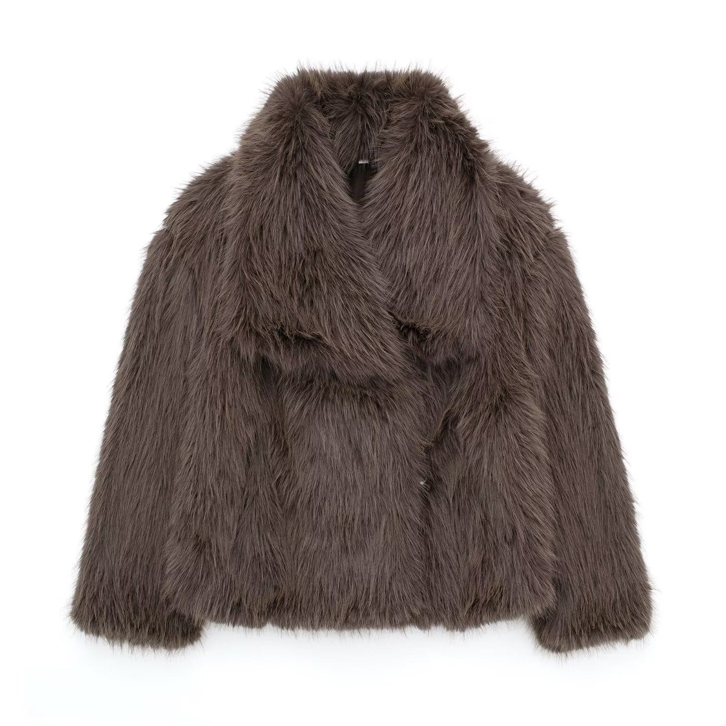 Street Wave Womens Faux Fur Coat Luxury Warmth Cozy Comfort Winter Essential Premium