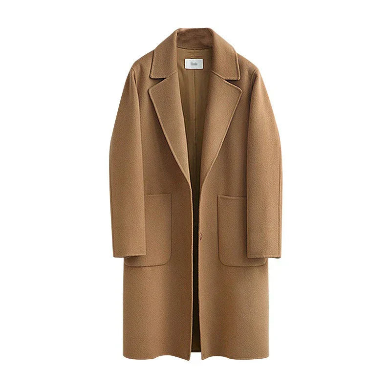 Streetwave Inge Long Wool Coat for Women Timeless Warmth Elegant Tailored Silhouette Oversized Fit