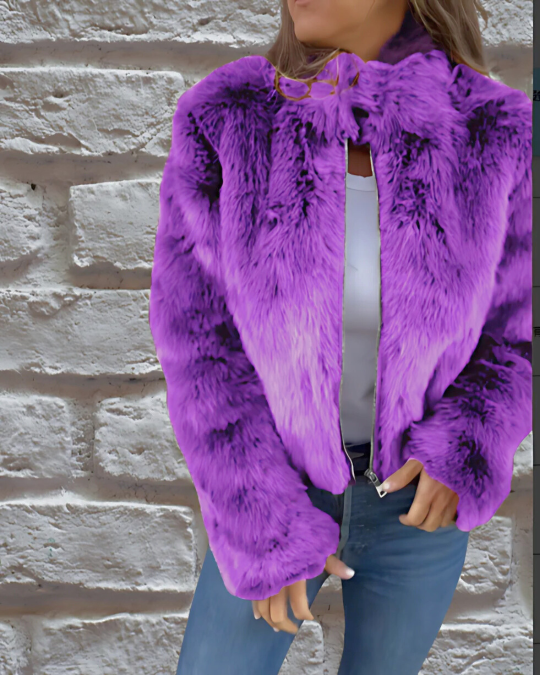 Street-Wave Velvet Plush Jacket For Women Soft Cozy Glam High Collar Luxury Outerwear