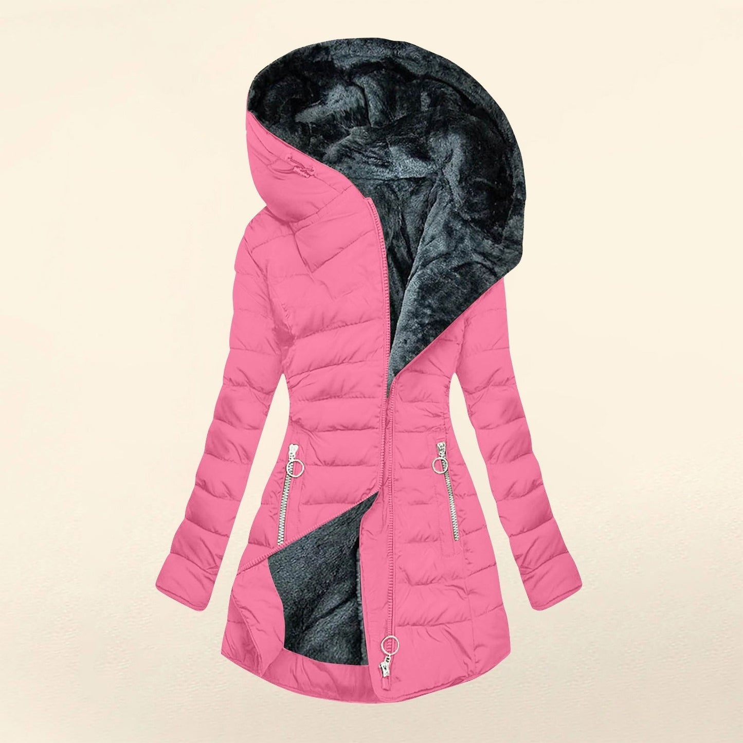 Street Wave Padded Fleece Jacket For Women Warmth And Cozy Lining With Modern Fit