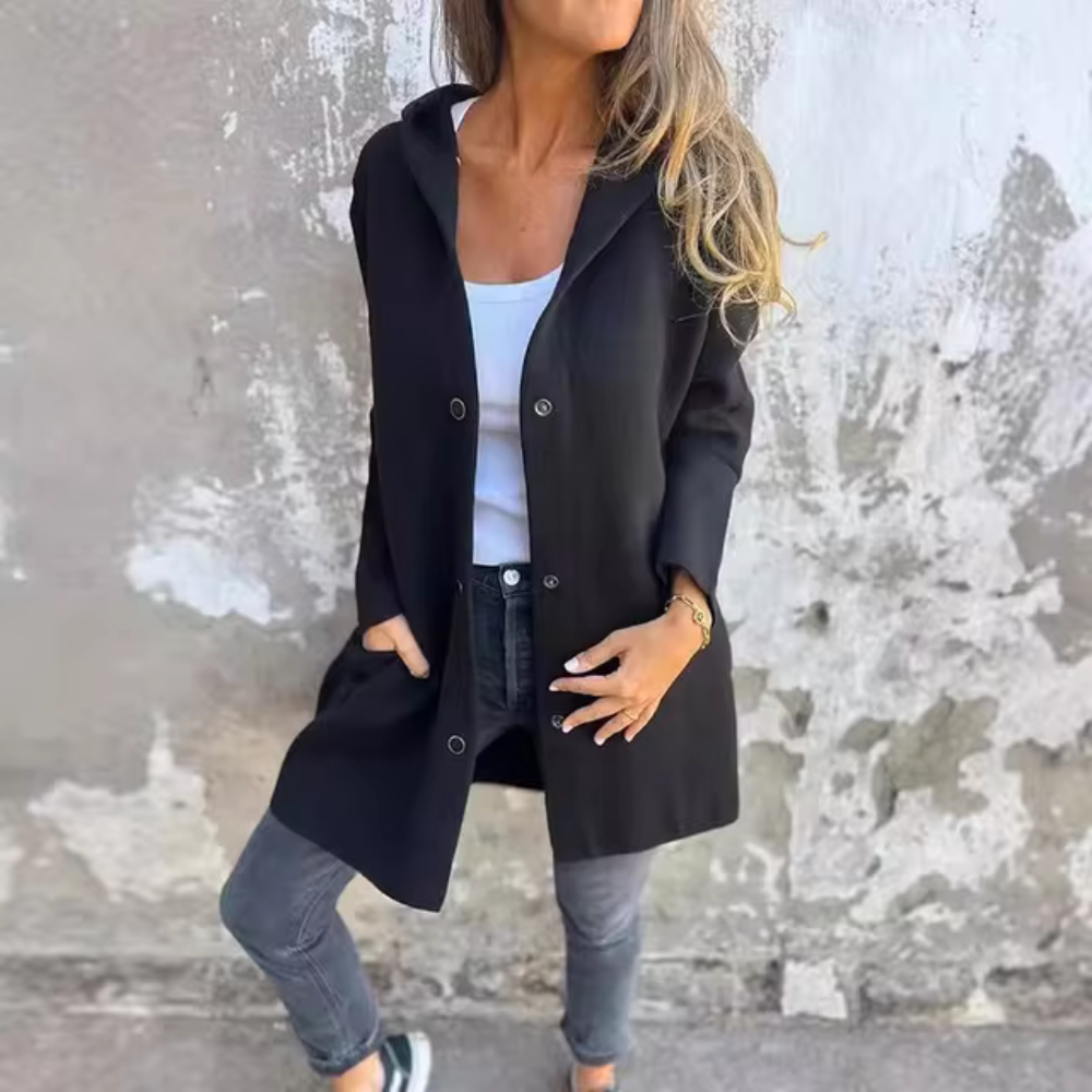 Street-wave Red Oversized Cardigan Coat For Women, Cozy Comfort And Relaxed Style