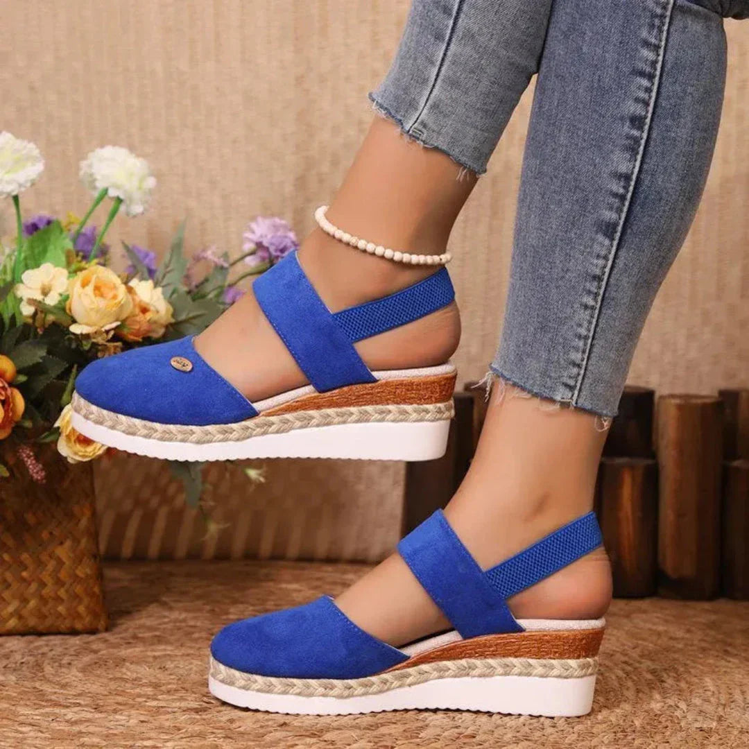 Isla ComfortLift Suede Wedge Sandals For Women Waylynn All Day Comfort