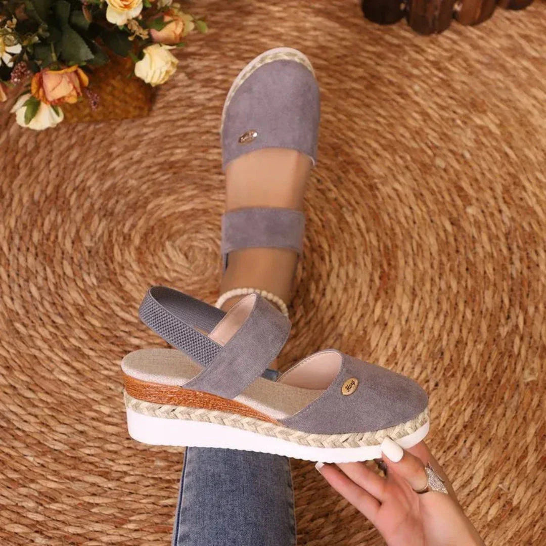 Isla ComfortLift Suede Wedge Sandals For Women Waylynn All Day Comfort