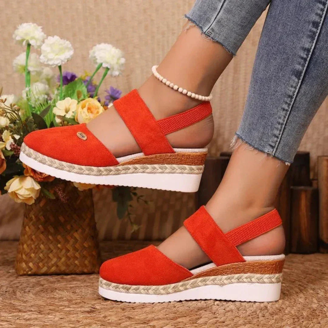 Isla ComfortLift Suede Wedge Sandals For Women Waylynn All Day Comfort