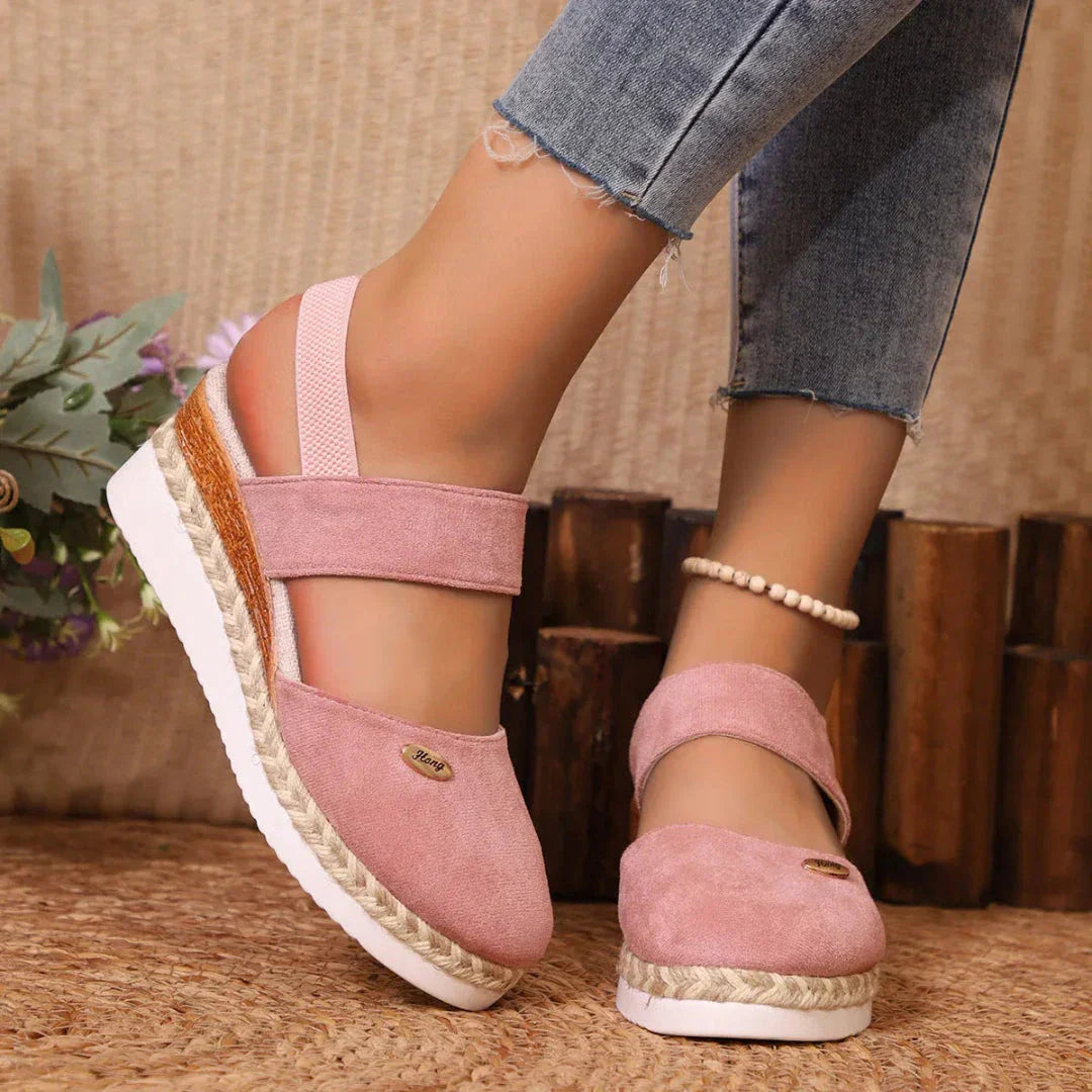 Isla ComfortLift Suede Wedge Sandals For Women Waylynn All Day Comfort