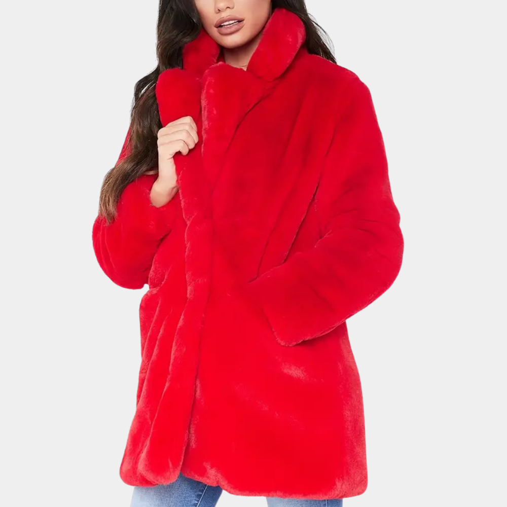 Street Wave Luxurious Winter Plush Coat For Women Cozy Faux Fur Warmth Outerwear