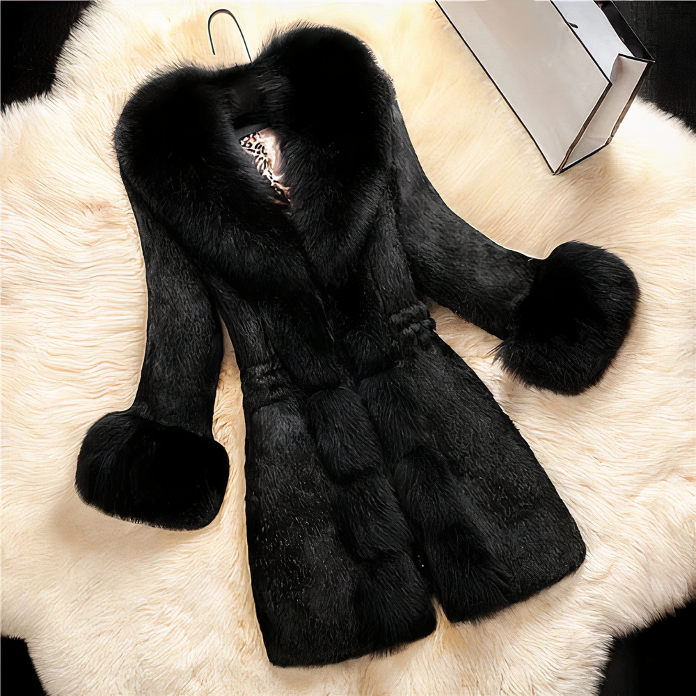 Street-Wave Faux Fur Coat For Women Thick Plush Warmth MidLength Winter Style Lux Essentials