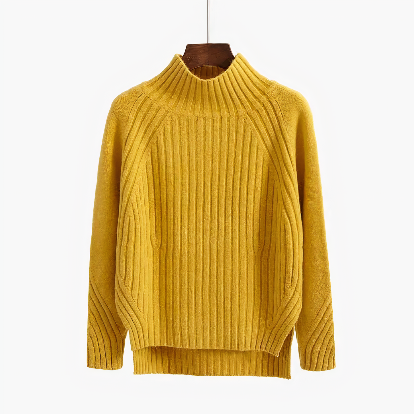 Streetwave Rundhals Pullover Beige Ribbed Crewneck Sweater For Women Warm Autumn Comfort