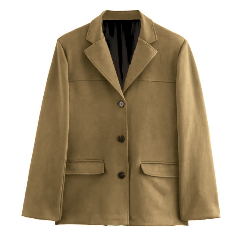 Street-Wave Eleanor Vintage Suede Blazer For Unisex Everyday Comfort