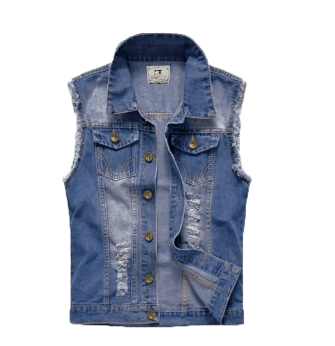 Street-Wave Josiah Denim Vest Vintage Edge Layering Essential For Women