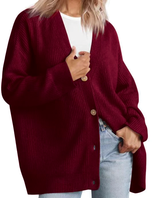 Street-Wave Anna Striped Knit Cardigan Unisex Oversized
